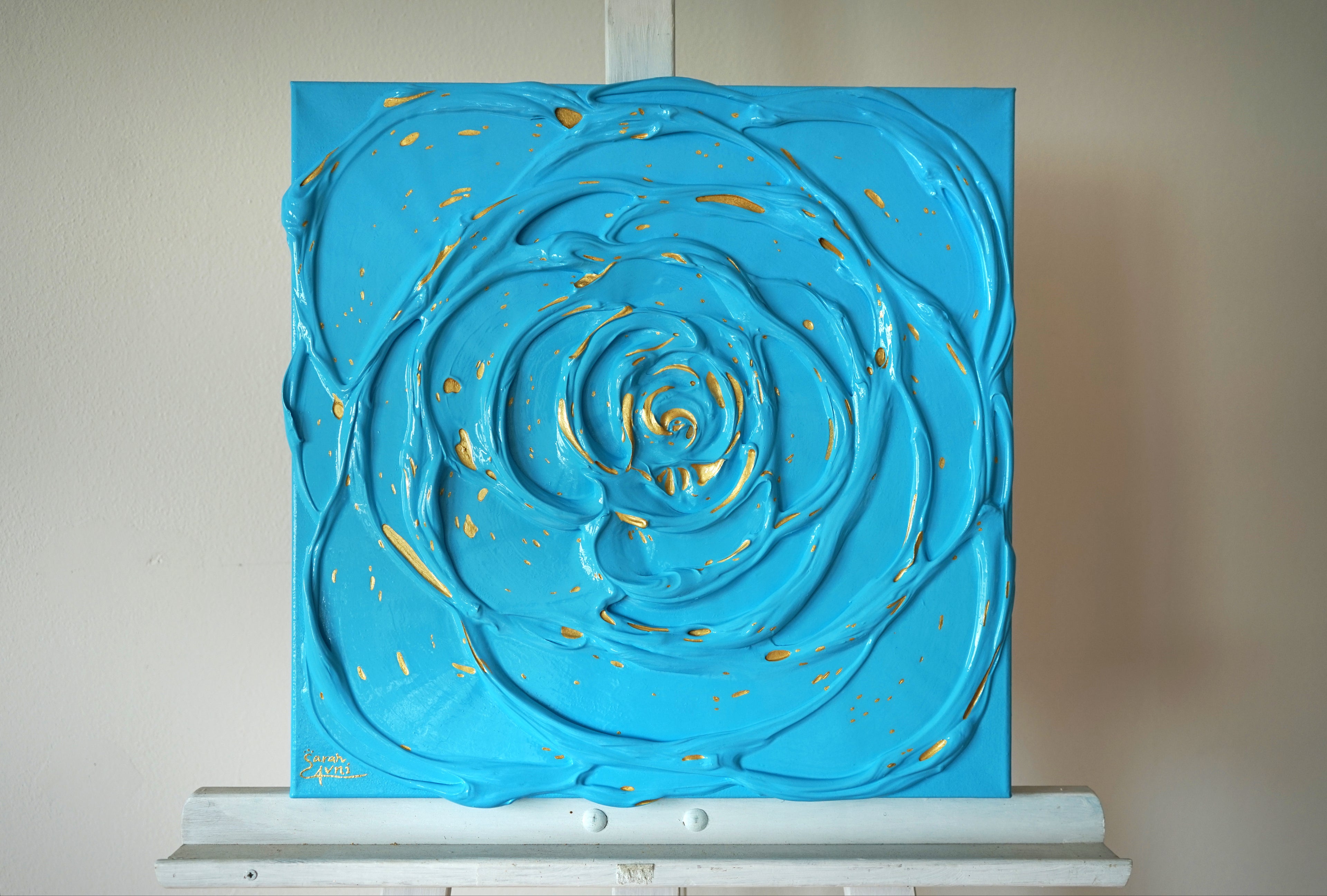 Little Blue Rose with a Touch of Gold III.