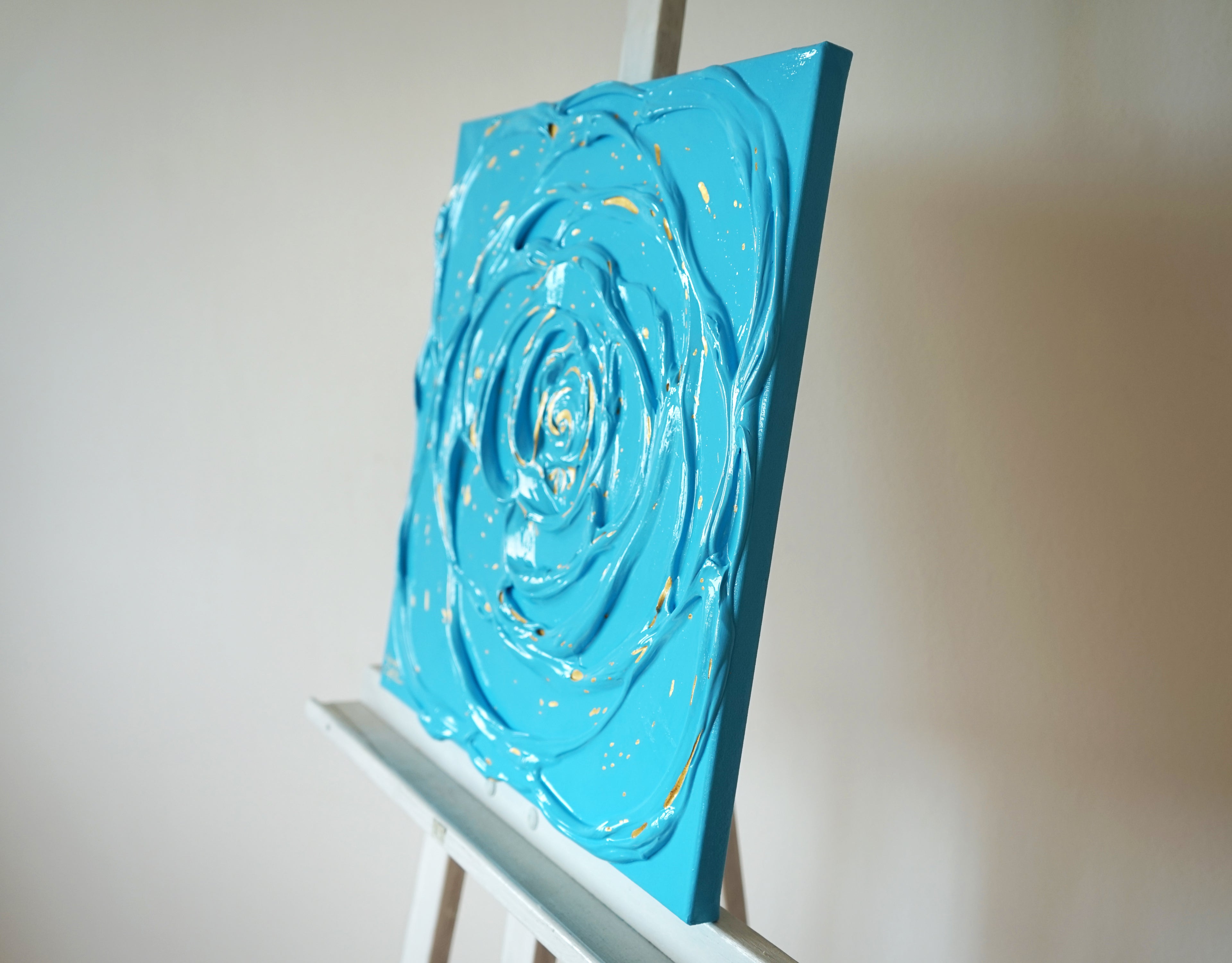 Little Blue Rose with a Touch of Gold III.