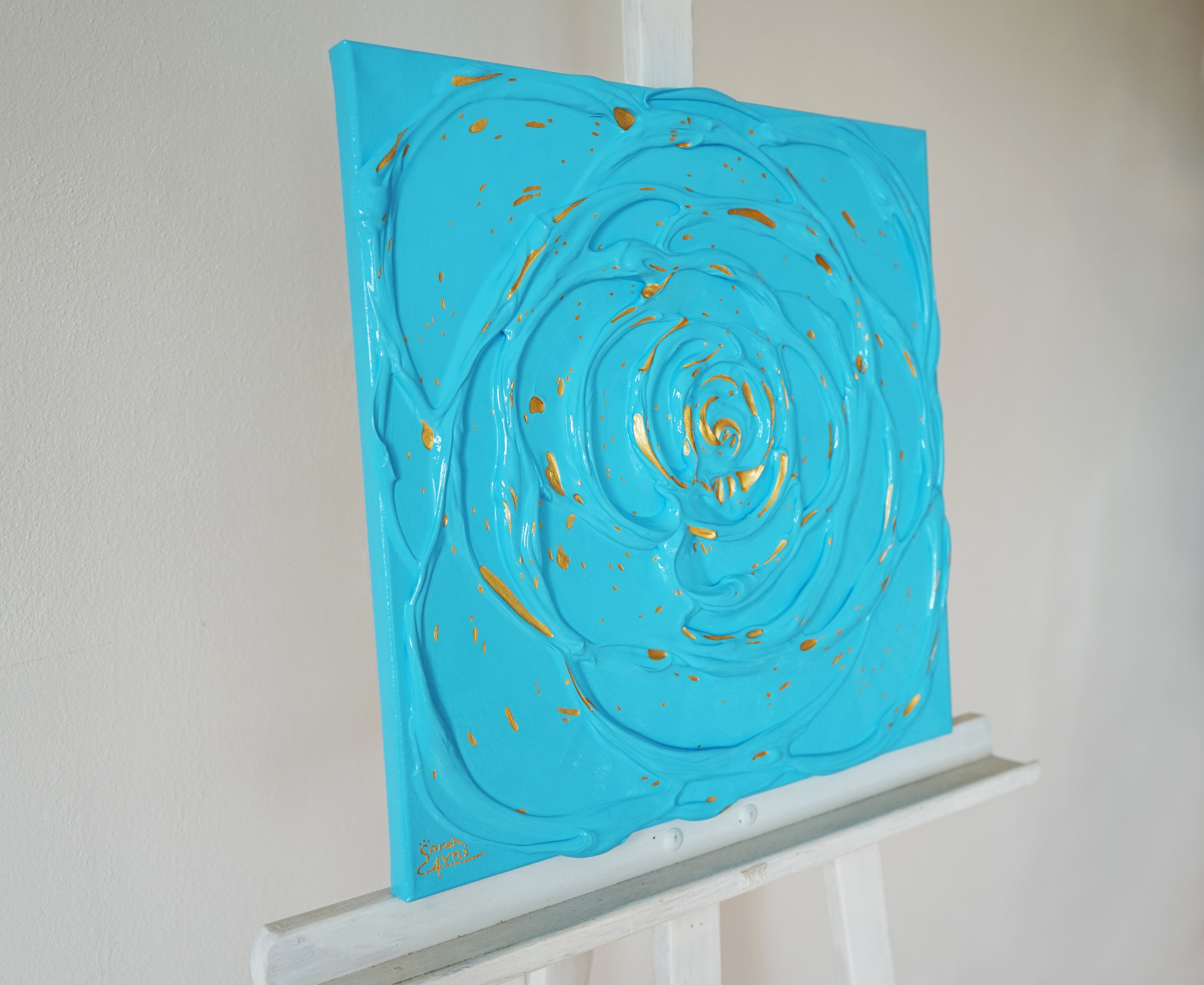 Little Blue Rose with a Touch of Gold III.