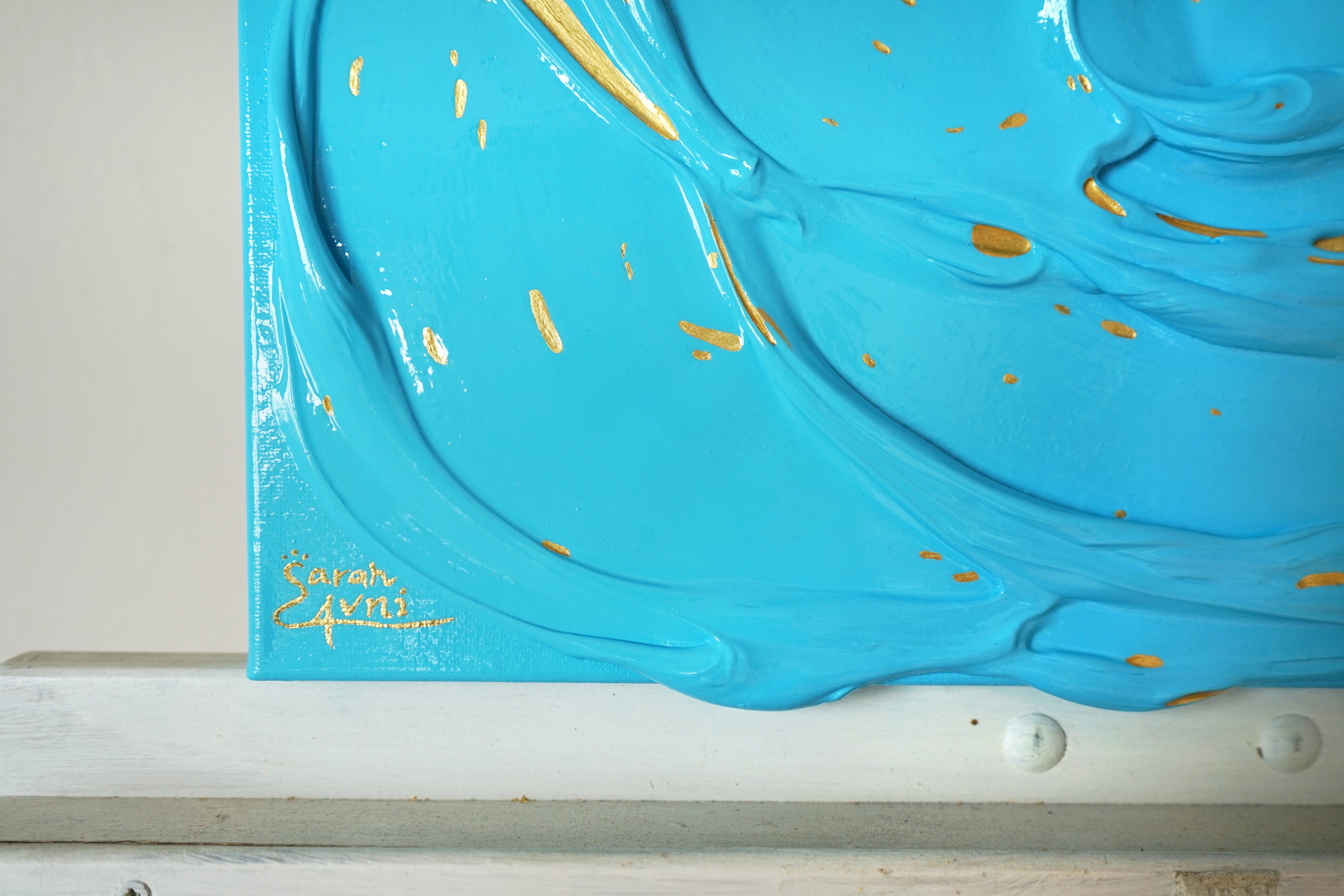 Little Blue Rose with a Touch of Gold III.