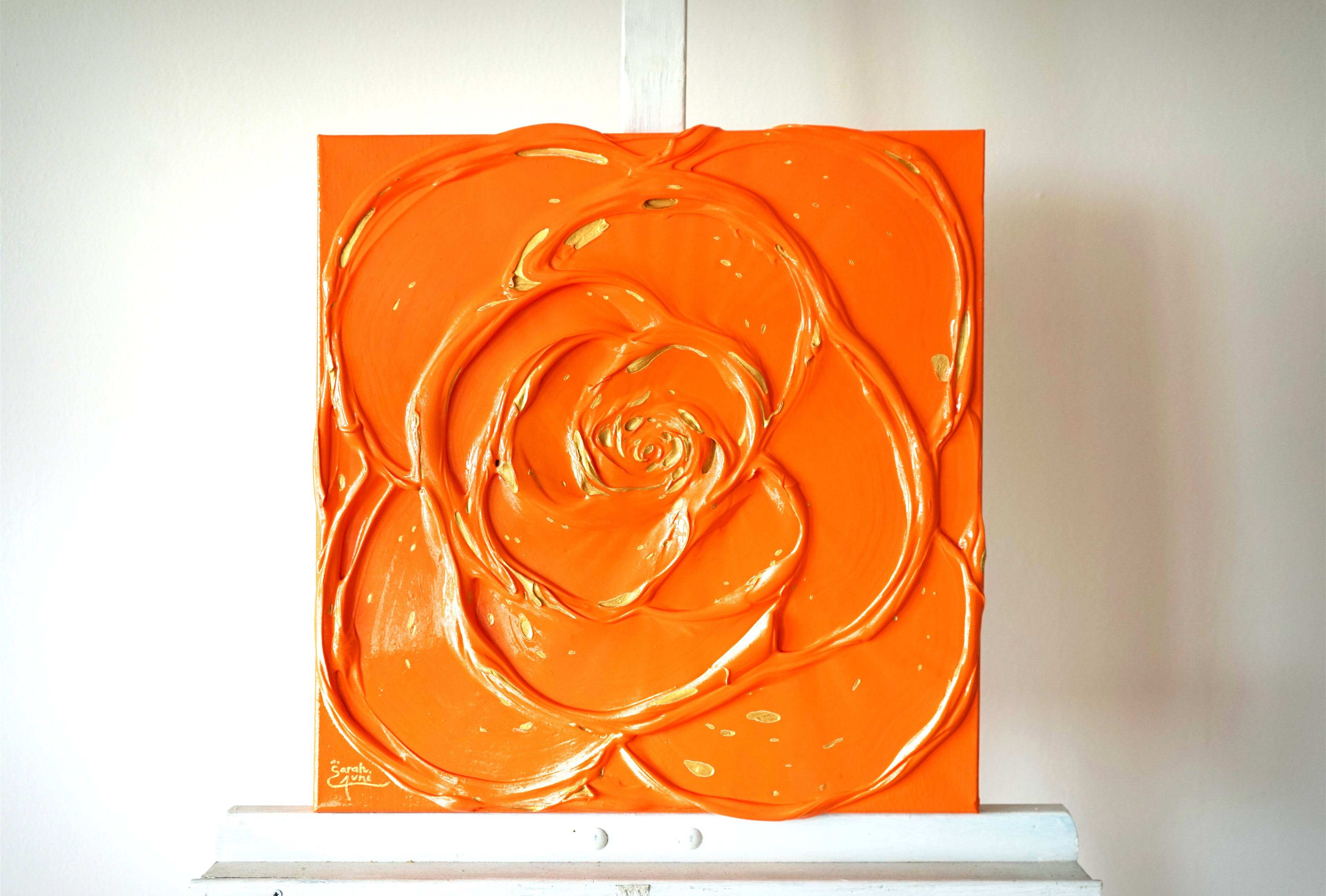 Little Orange Rose with a Touch of Gold I.