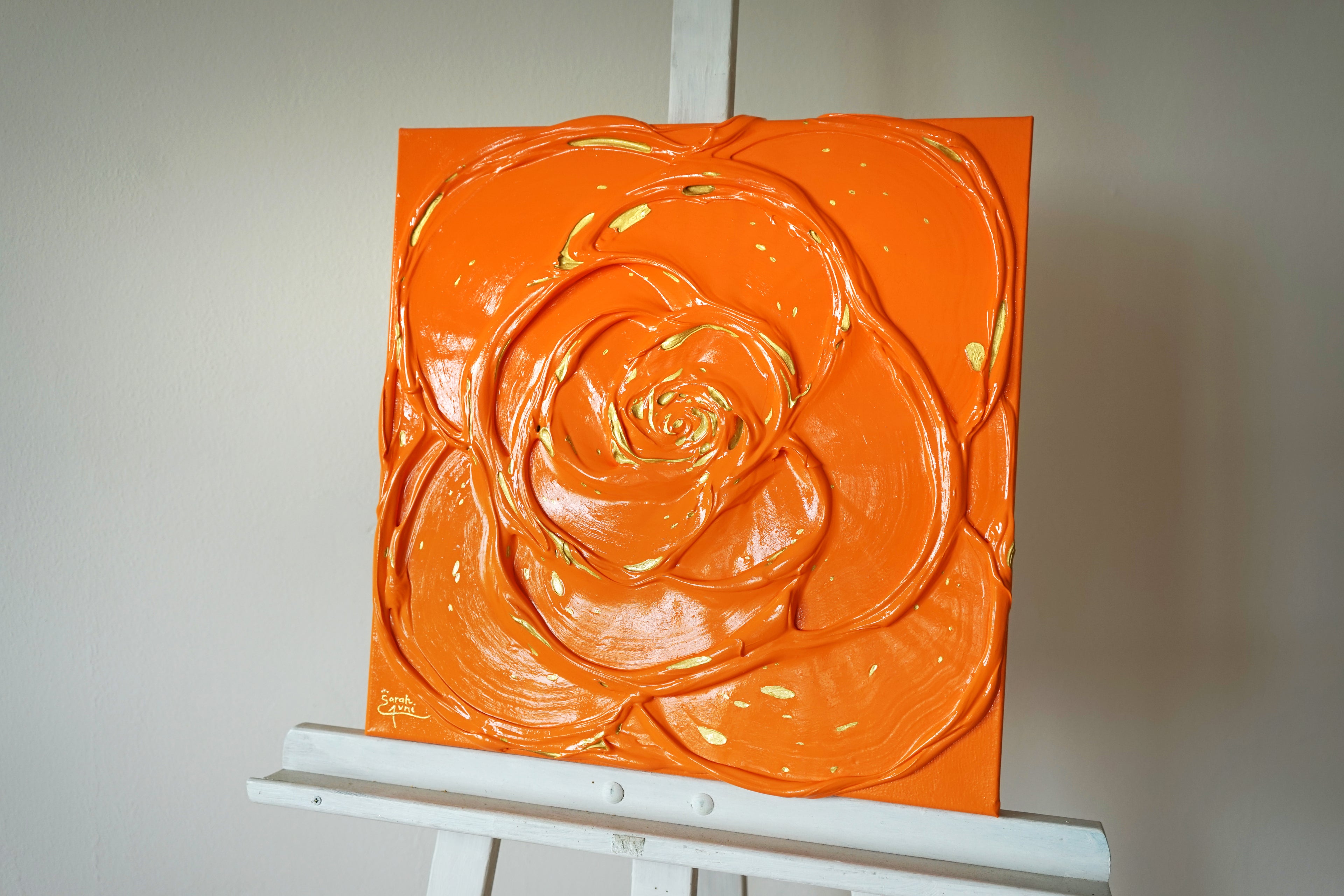 Little Orange Rose with a Touch of Gold I.