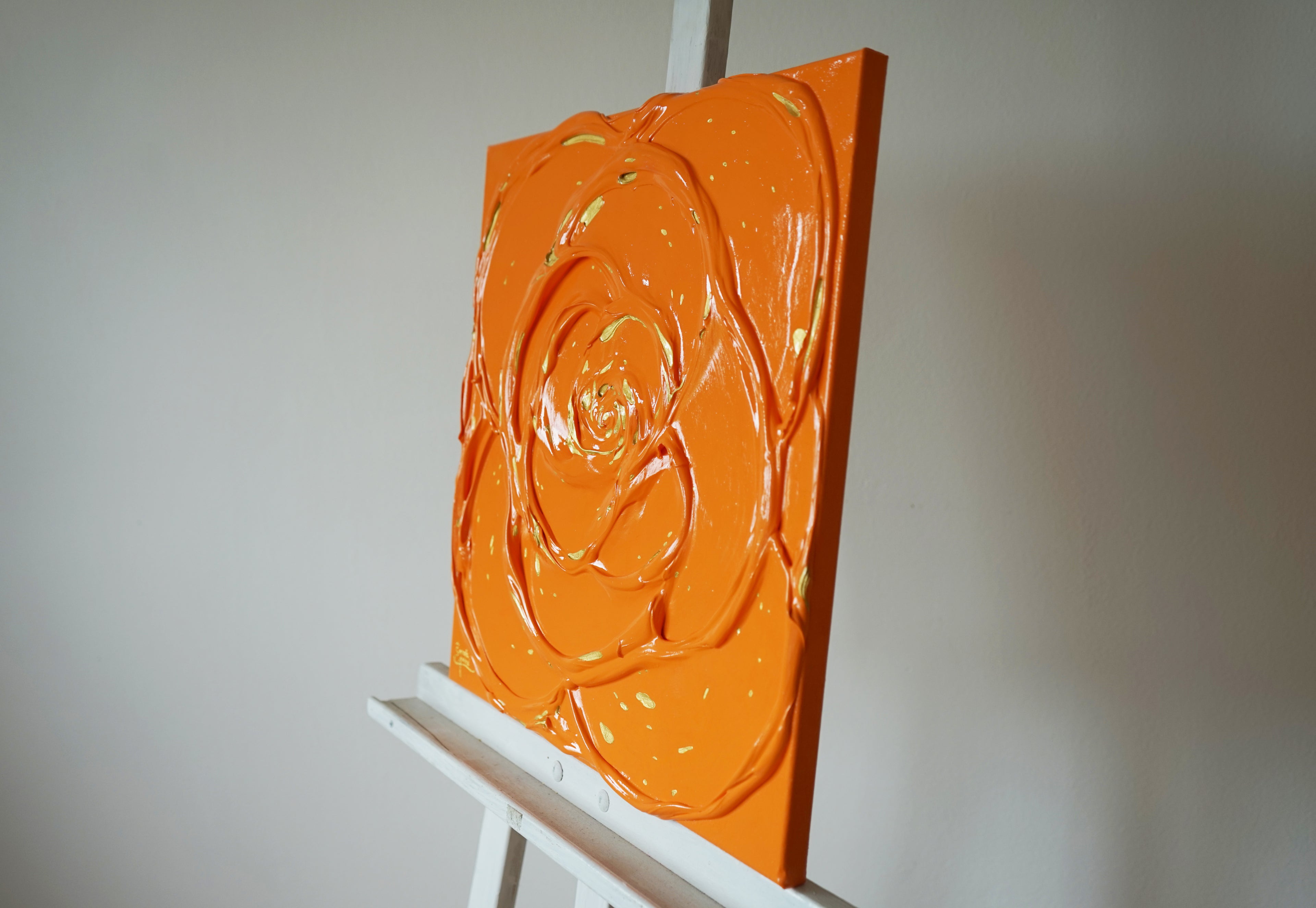 Little Orange Rose with a Touch of Gold I.