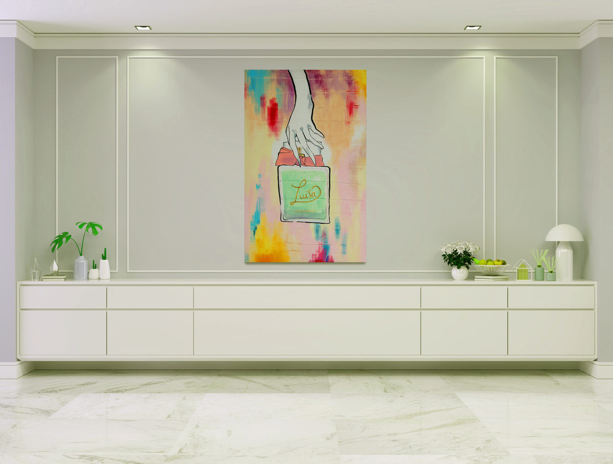 Painted Advertisement for Luisa Spagnoli